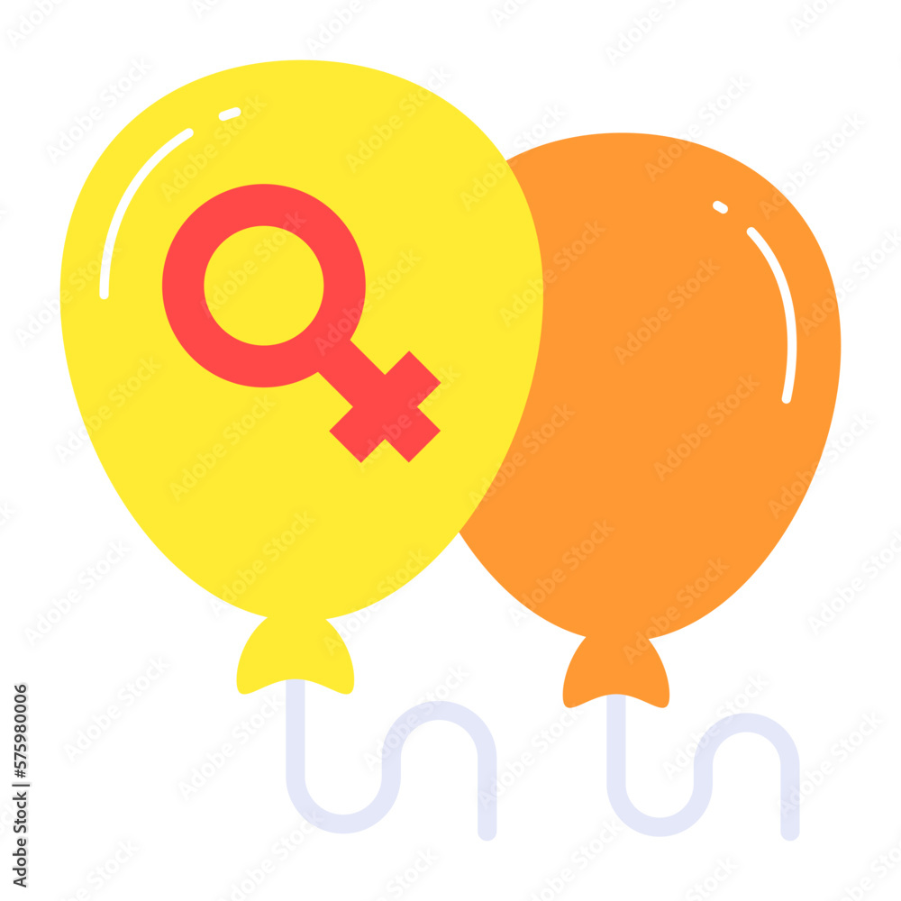 Premium vector of balloon in modern style, easy to use Premium vector of balloon in modern style, easy to use