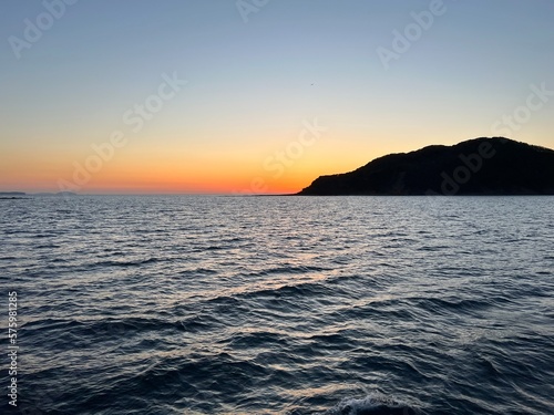 sunset in the sea