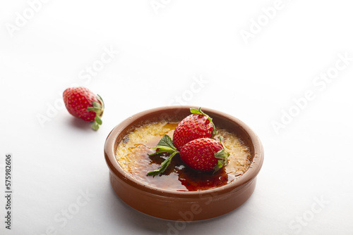 Obraz na plátně Classic French creme brulee - front view