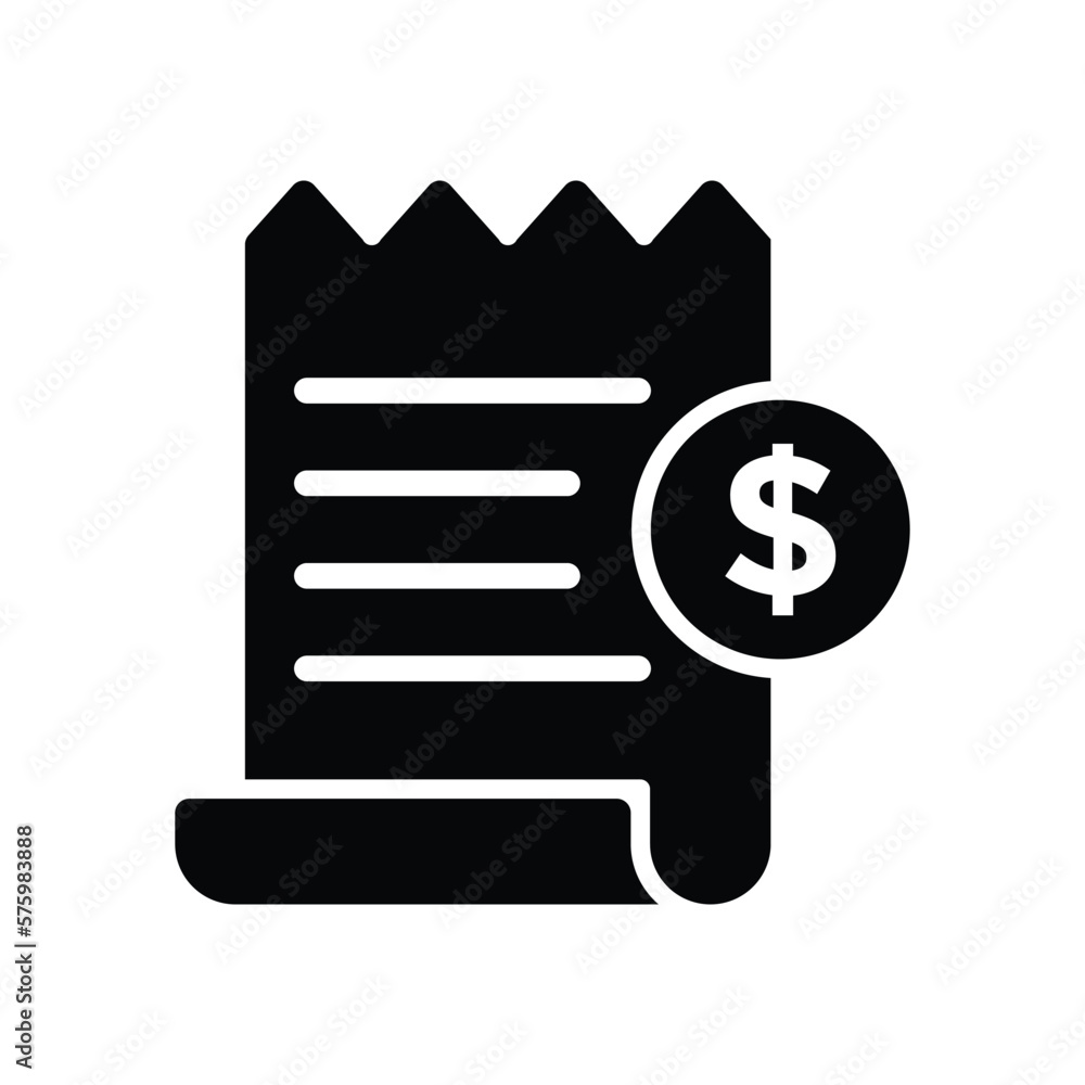 Bill icon vector design template Bill icon vector design template