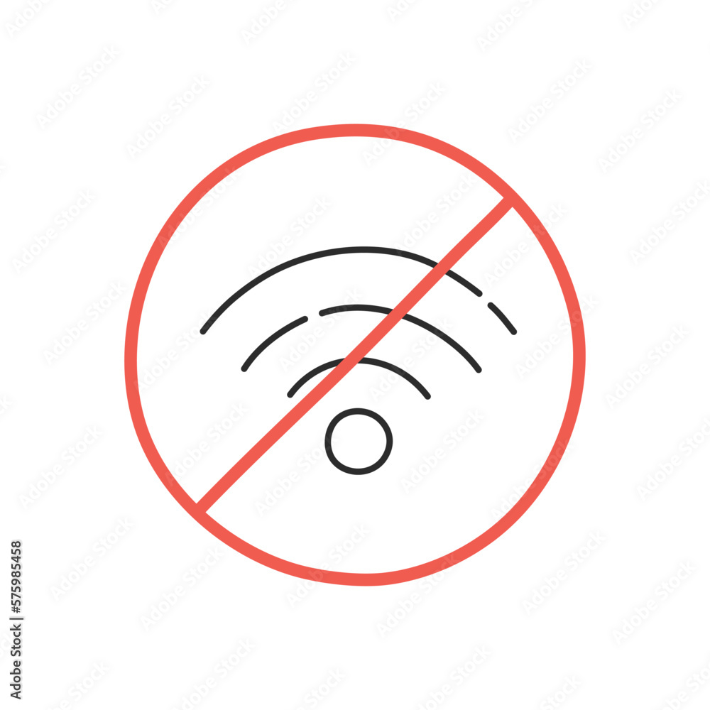 No Wifi icon. Hand drawing design style. Vector. No Wifi icon. Hand drawing design style. Vector.