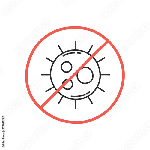 Stop coronavirus icon. Sign caution coronavirus. Hand drawing design style. Vector.