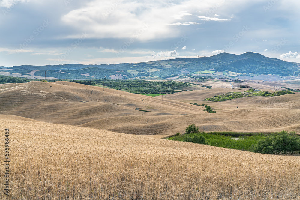 landscape with mountains in Volterra