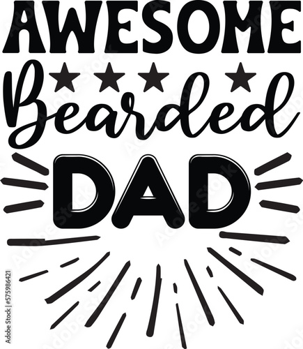 Awesome Bearded Dad SVG