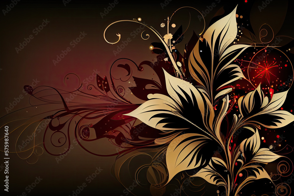 background with flowers created with Generative AI technology background with flowers created with Generative AI technology