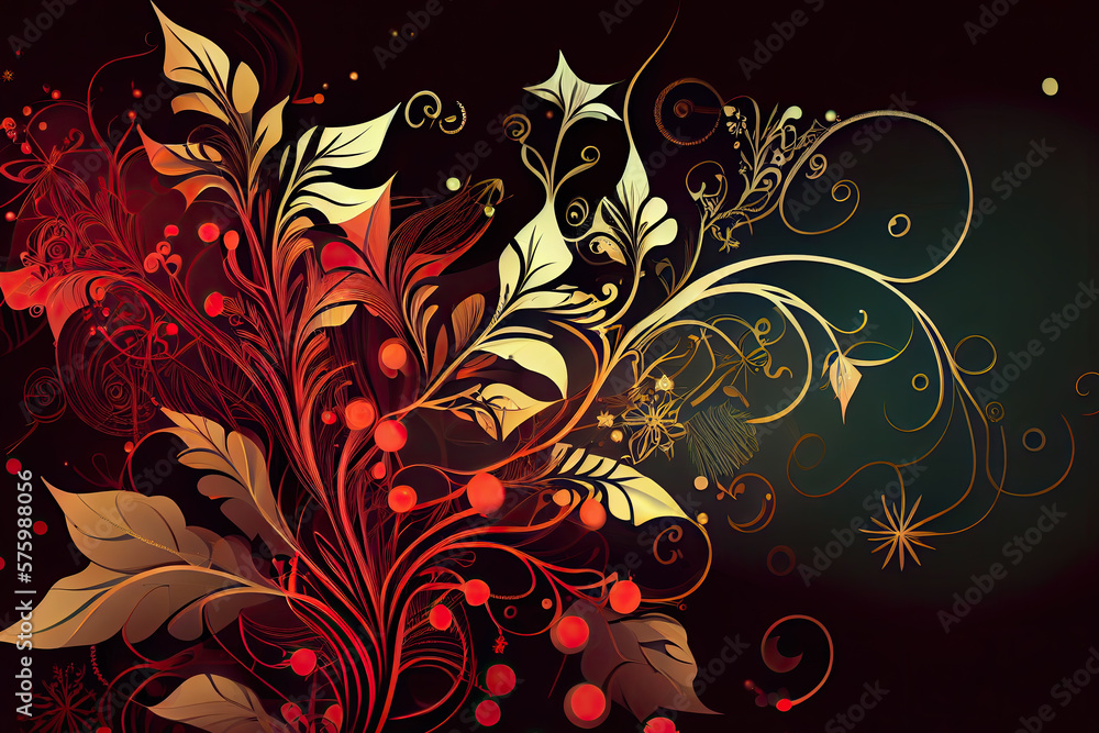 background with flowers created with Generative AI technology background with flowers created with Generative AI technology