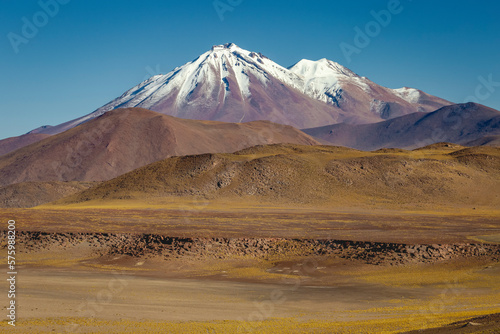 Obraz na płótnie Atacama Desert dramatic volcanic landscape at Sunset, Chile, South America w salonie