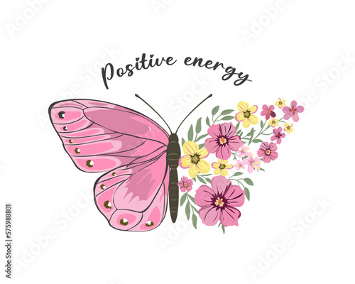 butterfly on a flower background