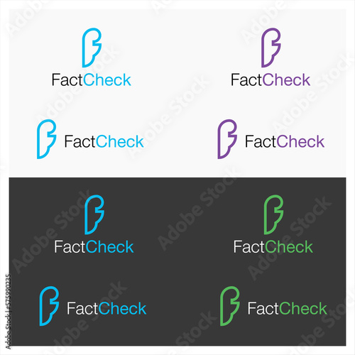 Fact Check Web Iconic Logo Design with Letter F