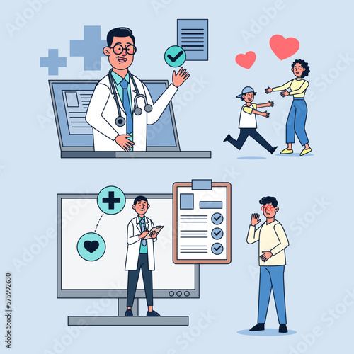 Patients consult with doctors through online clinics.