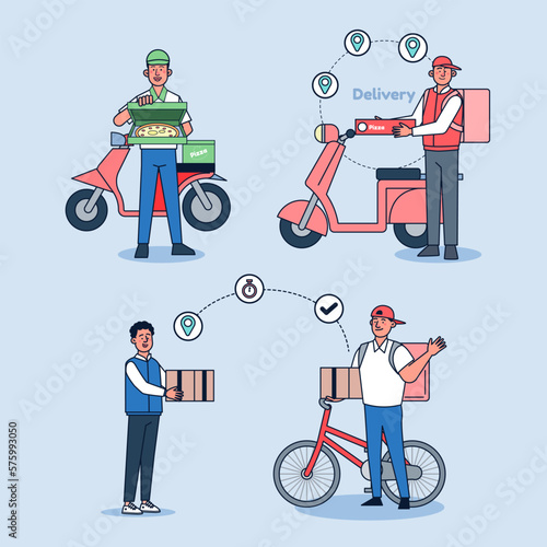 Online delivery, ordering service and delivery straight to your hand quickly.
