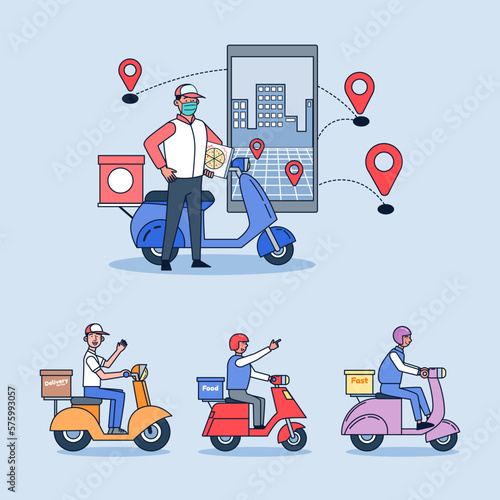 Online delivery, ordering service and delivery straight to your hand quickly.