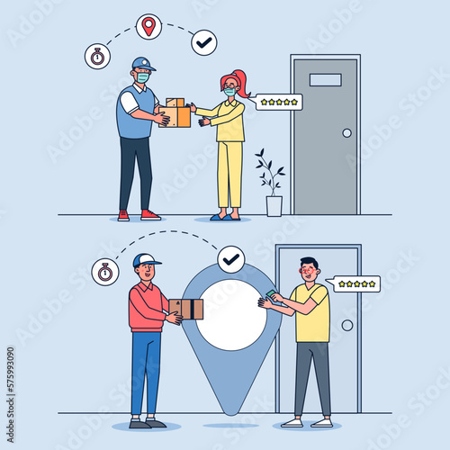 Online delivery, ordering service and delivery straight to your hand quickly.