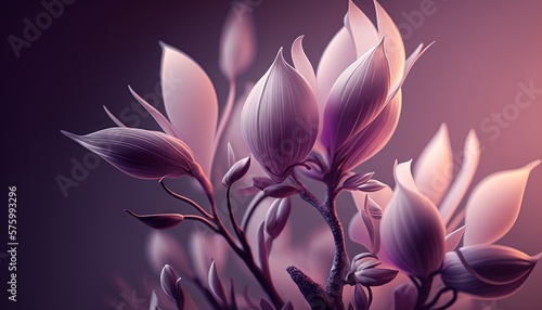 Beautiful crocus lilies illustration bouquet generative ai. 