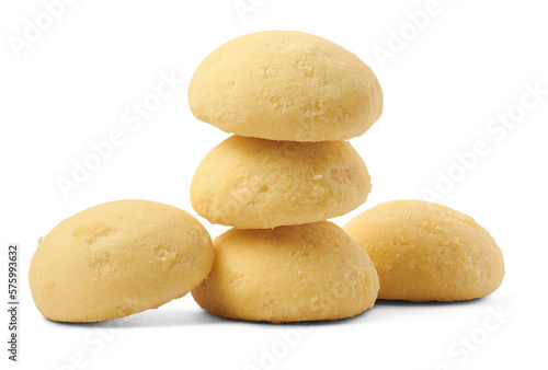 ghee biscuits or cookies isolated, close-up view of homemade melt in mouth nei biscuits, eggless cookies are made whole wheat flour photo