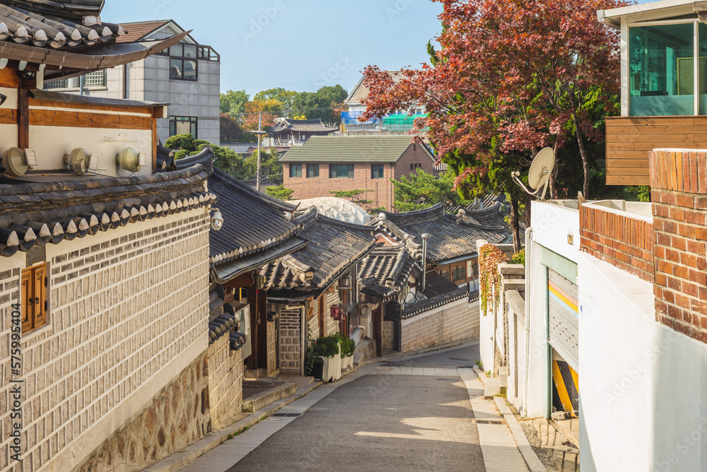 Historic Bukchon Hanok Village in seoul, south korea Stock Photo ...