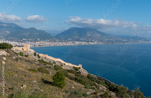 Alanya castle and historical mansions.  © Ali