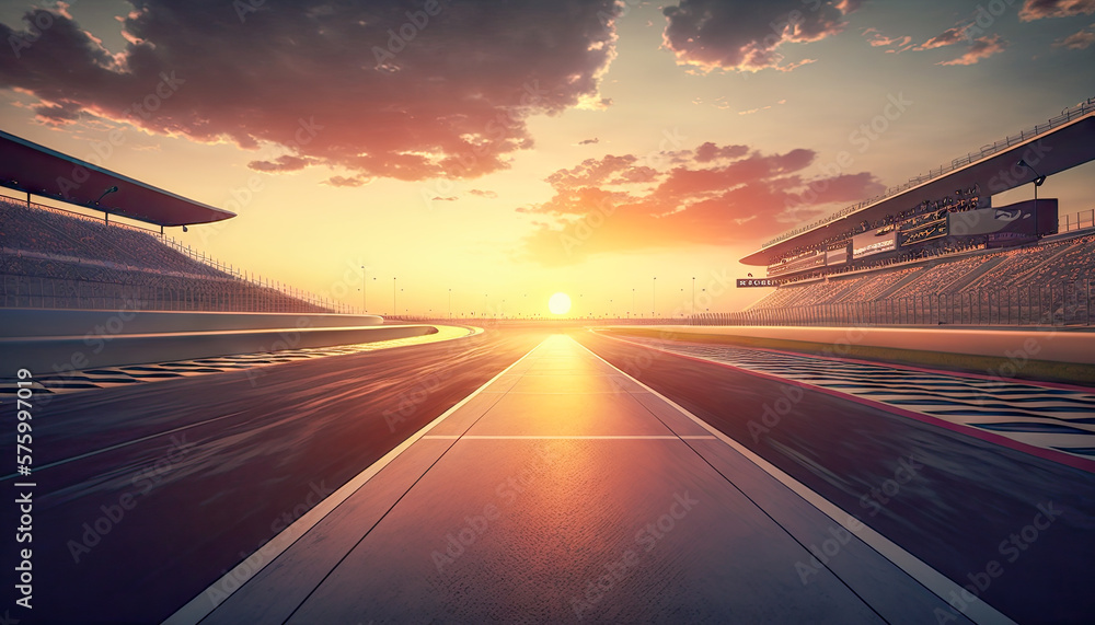 Obraz premium empty race track