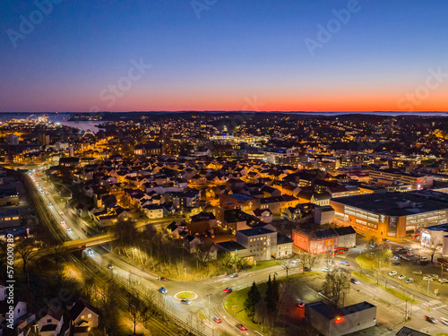 Fredrikstad Sentrum with Sunset photo