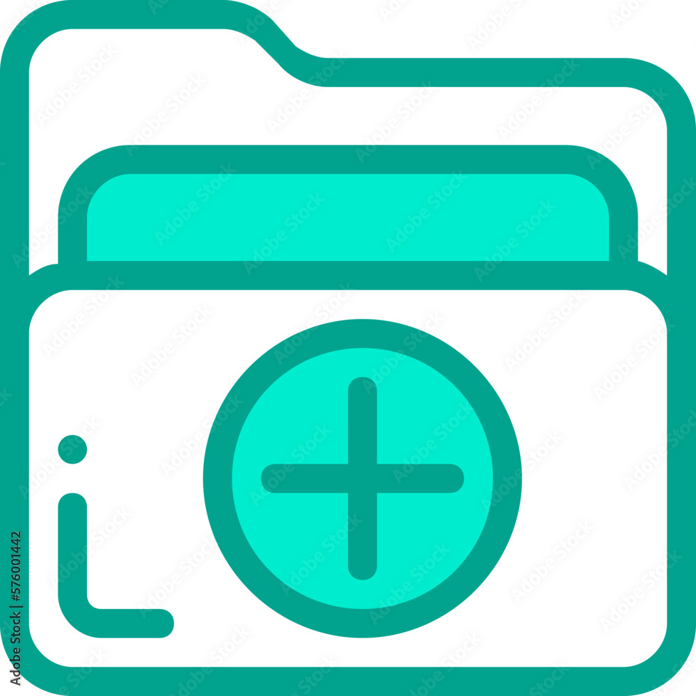 Obraz premium Add Folder Color Icon