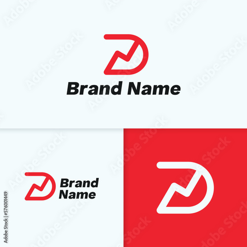 Letter D growth logo design