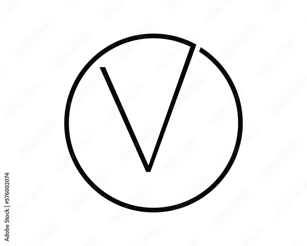 V letter vector creative design template elements. V letter vector creative design template elements.