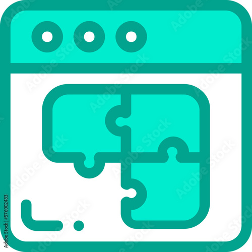 Web Puzzle Color Icon