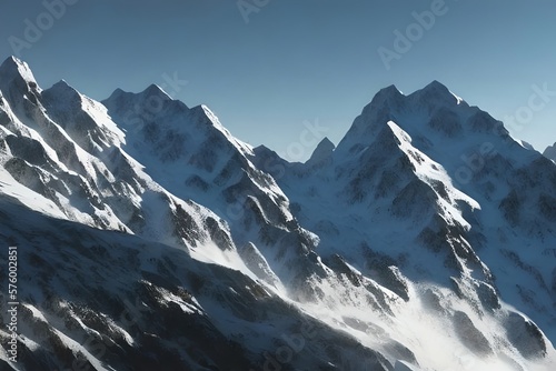 Minimal Mountains Artwork. Generative AI