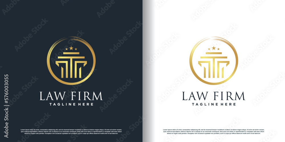 Fototapeta premium law logo design with creative concept premium vector