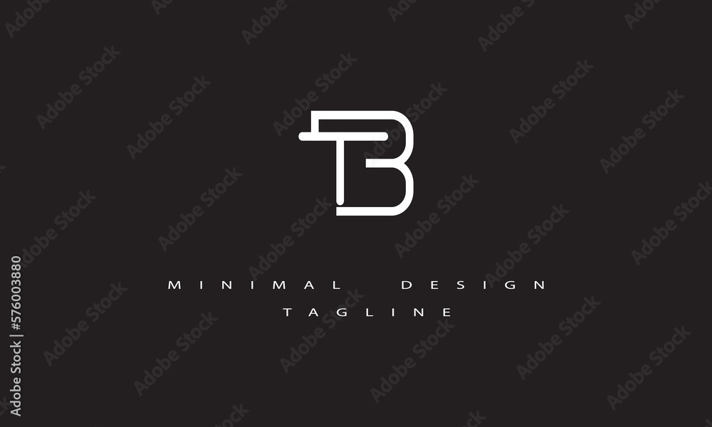 BT or TB Minimal Logo Design Vector Art Illustration BT or TB Minimal Logo Design Vector Art Illustration