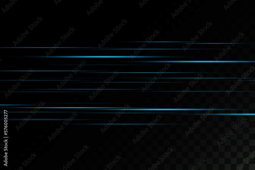 Set of blue lines, laser beams, bright light beams with sparkles and dust on a transparent background. vector illustration Set of blue lines, laser beams, bright light beams with sparkles and dust on a transparent background. vector illustration