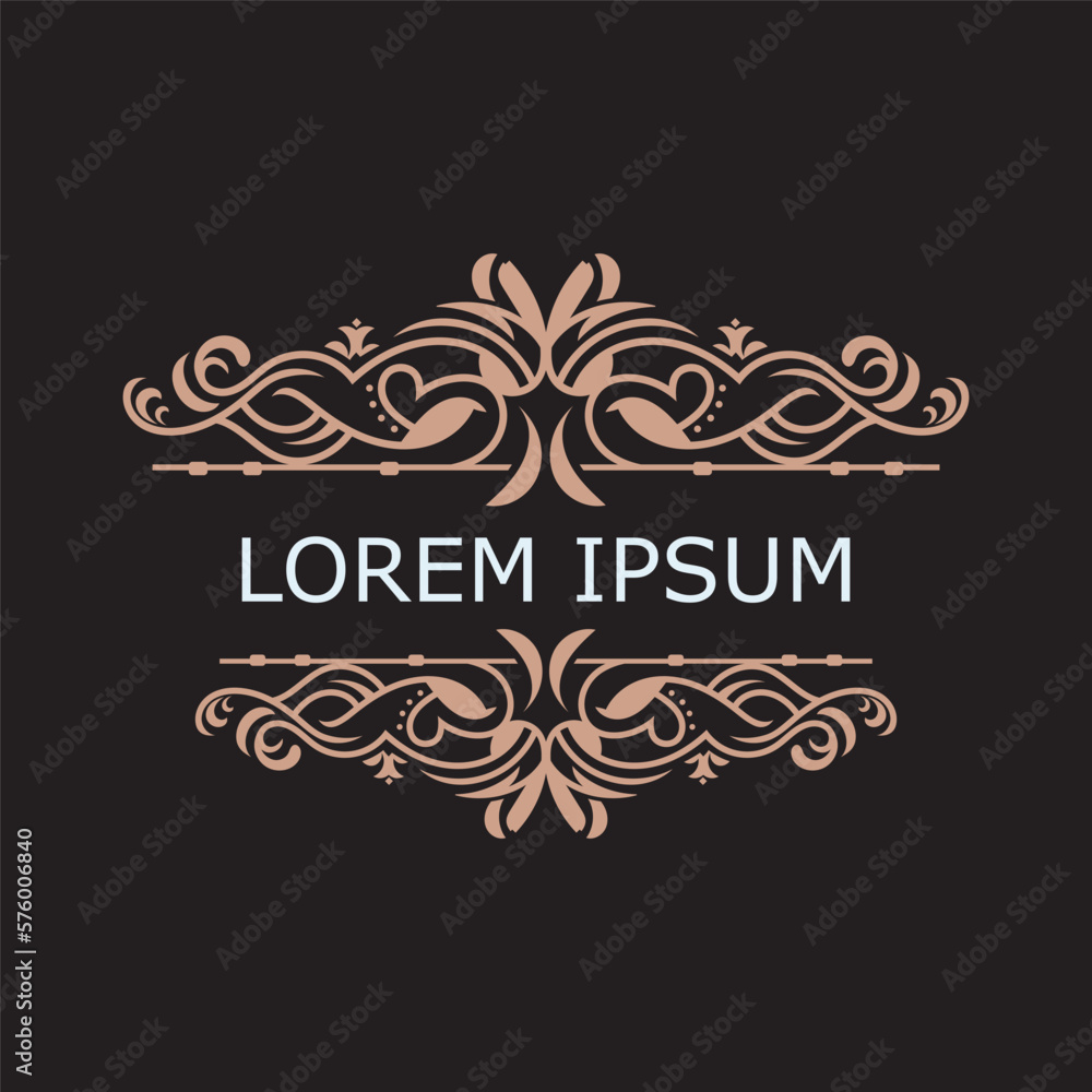 Luxury Logo template flourishes elegant ornament Fashion vector illustration
