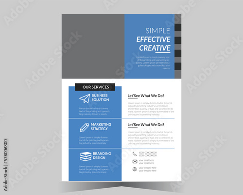 Corporate business flyer design and vector template.