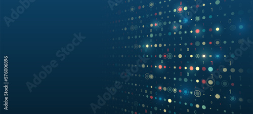 Structuring the flow of information. Data analytics concept. Futuristic file organized. Sorting a large amount of data on a dark background.
