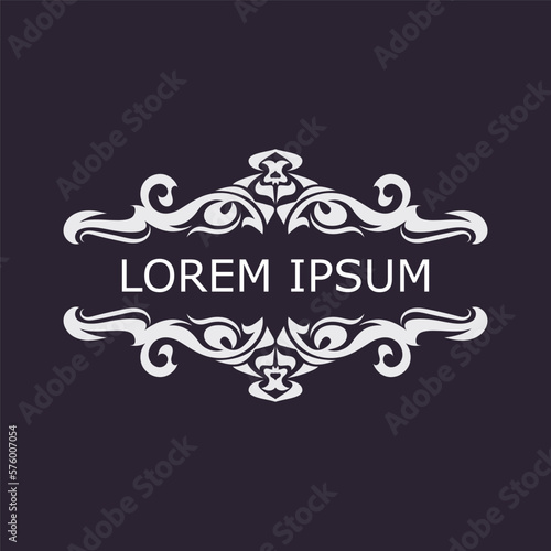 Luxury Logo template flourishes elegant ornament Fashion vector illustration