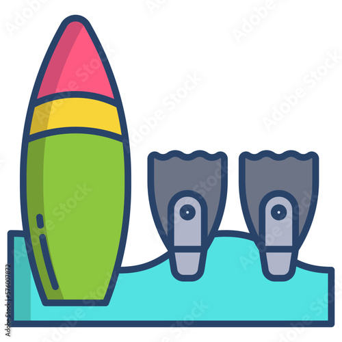 surfing gear icon