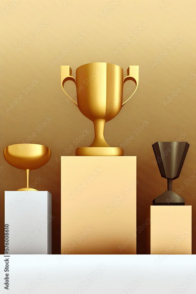 ai generated illustration of retro styled trophy ai generated illustration of retro styled trophy