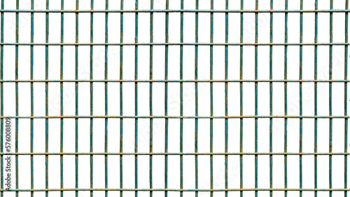 Leinwand Poster Square iron cage isolate on white background