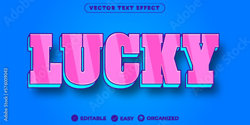 Lucky Text Effect,Fully Editable Font Text Effect