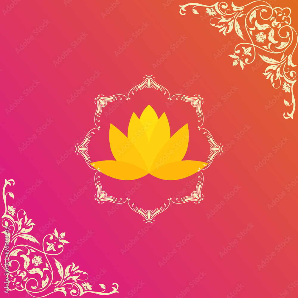 gold lotus background
