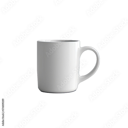 Mug mock up. White ceramic mug. White mug mock up isolated on transparent background