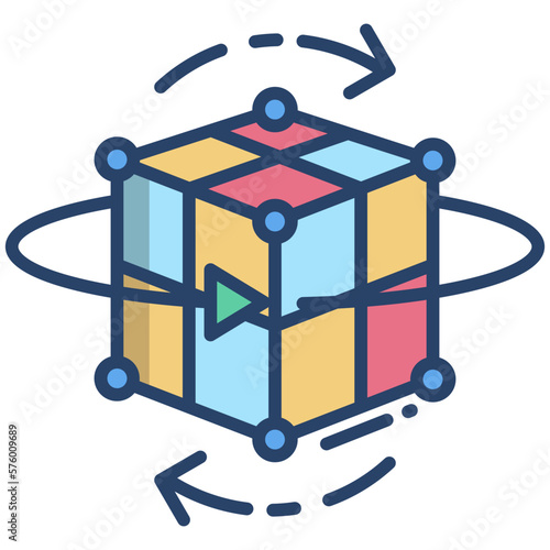 3d cube icon