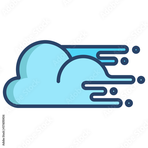 Moving cloud icon