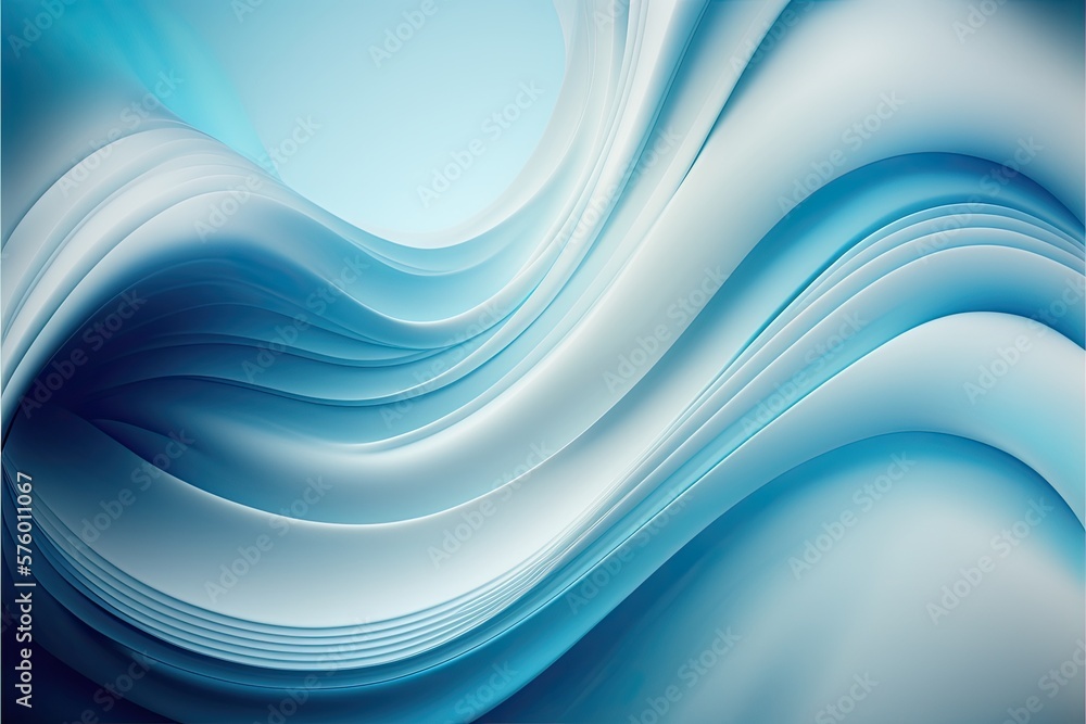 Abstract blue and white curve line wave background. Generative AI illustration. Abstract blue and white curve line wave background. Generative AI illustration.