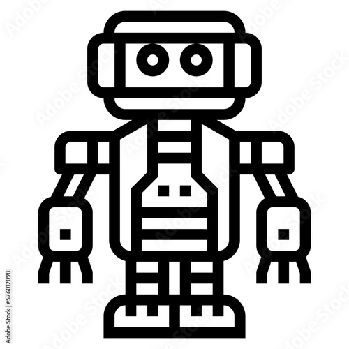 robot line icon style