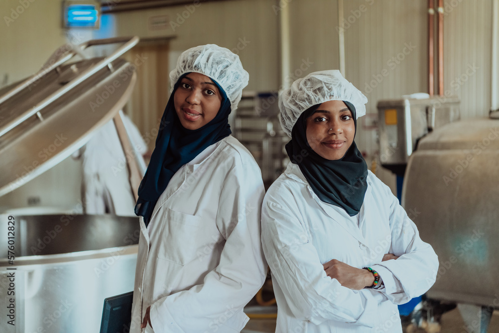  Arab business partner visiting a cheese factory. The concept of investing in small businesses