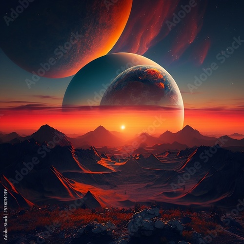 sunrise in the space