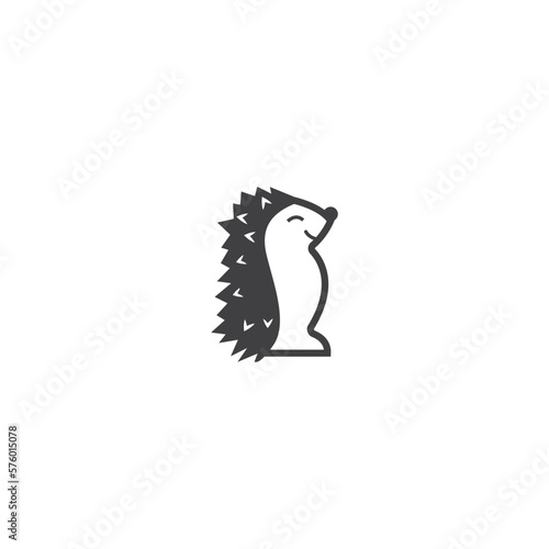 hedgehog logo abstract design vector illustration