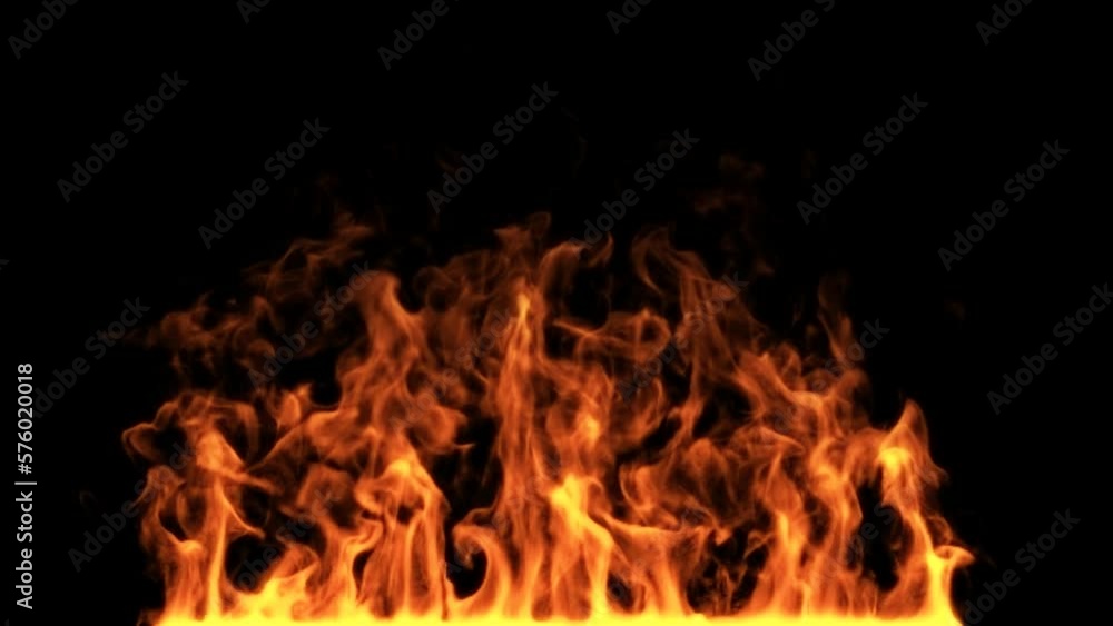 Fire on a black background Fire on a black background