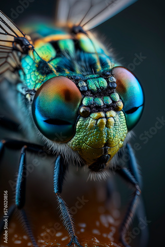 Close-up of a cute big beetle. Insect. Bug. Fly. Bumblebee. Bee. Generative AI © Oleksandr
